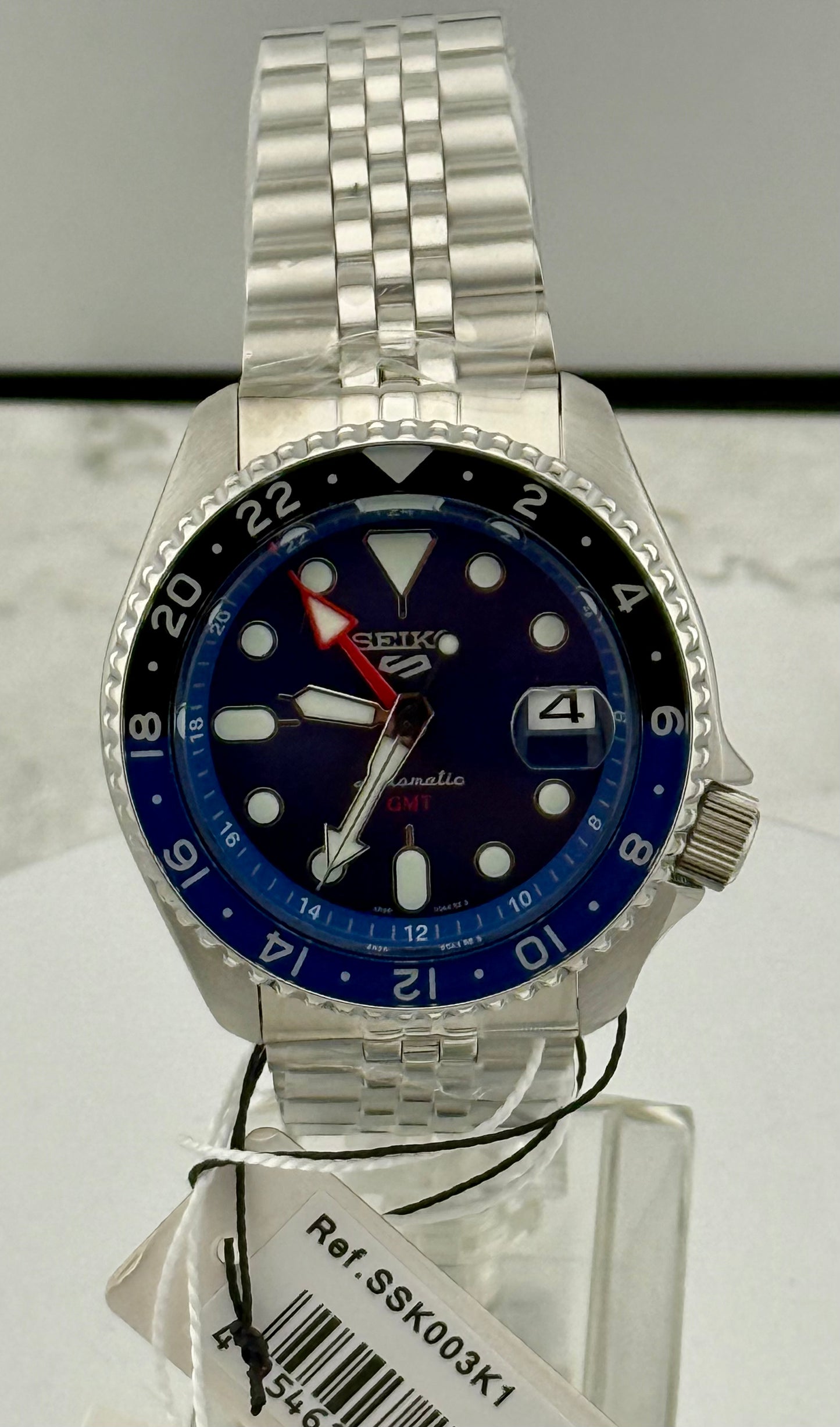 New Full-Set SSK003K1 Seiko 5 Sports GMT 42.5mm “A.K.A Seiko Batman, Blueberry”