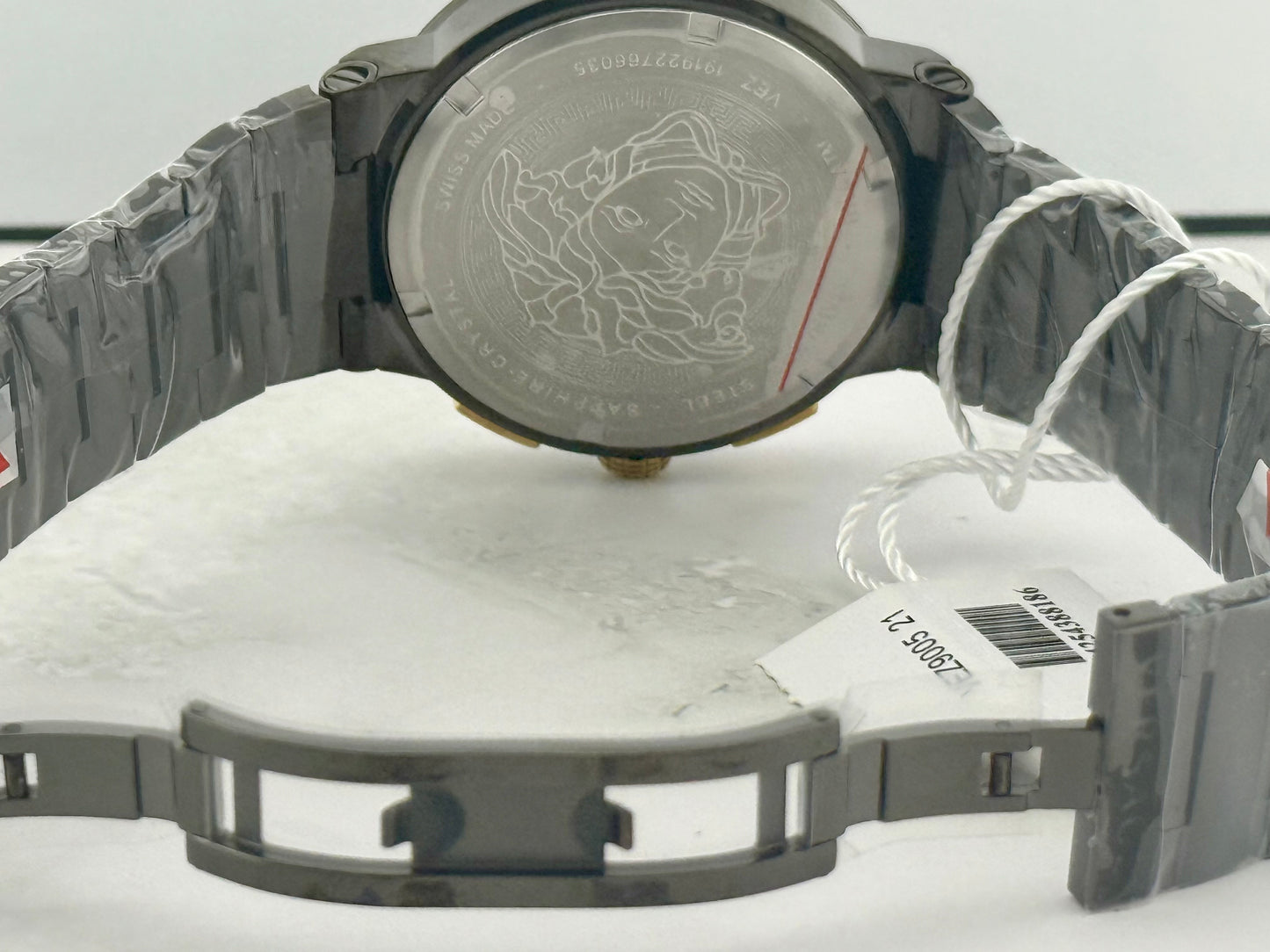 New Full-Set Versace Greca Logo Chronograph Quartz Grey Dial Men's Watch
