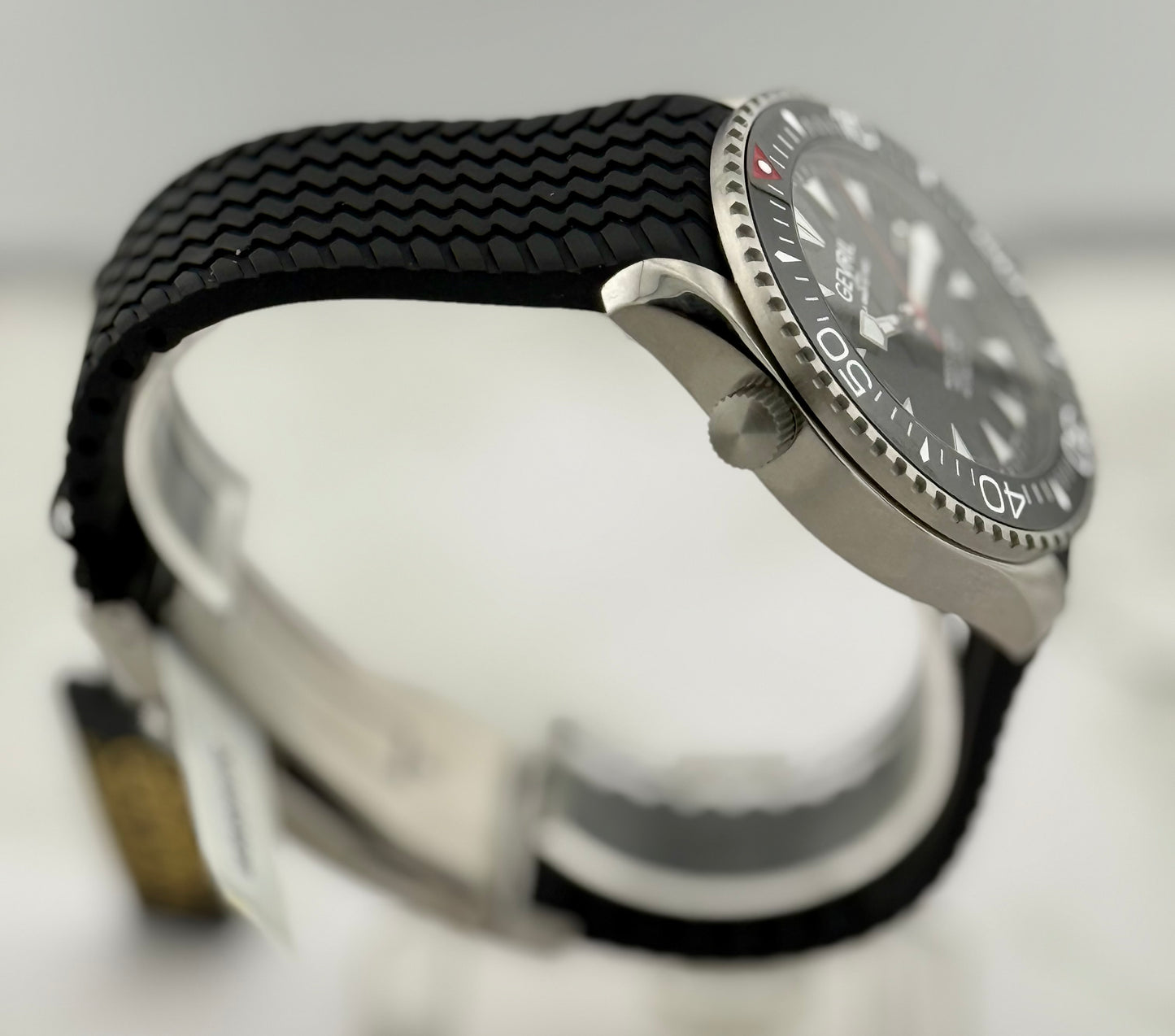New Full-Set 43mm Gevril Hudson Yards Diver Black Dial Black Ceramic Bezel