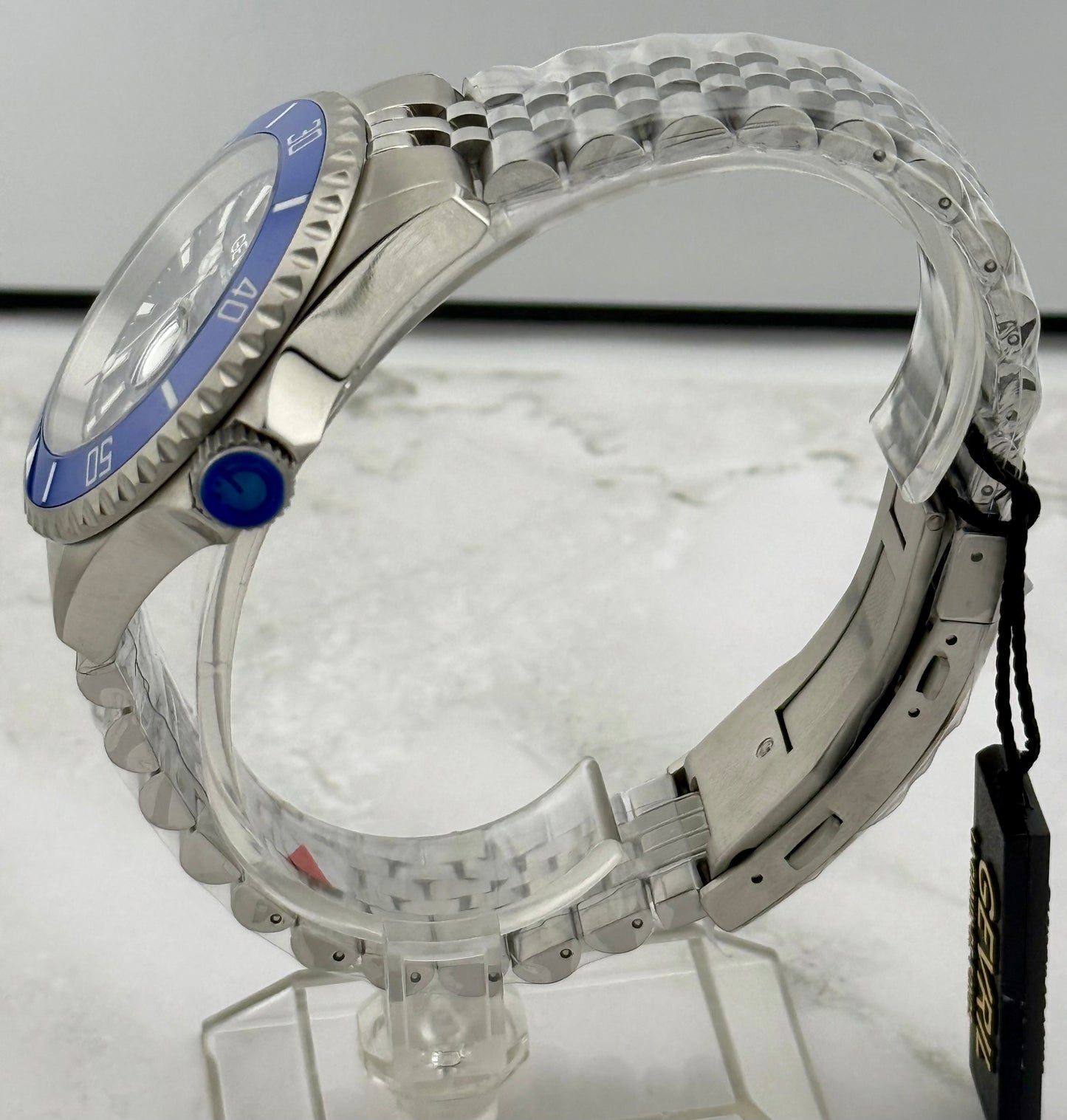 New Limited Full-Set 43mm Gevril Chambers Blue Textured Dial Blue Ceramic Bezel