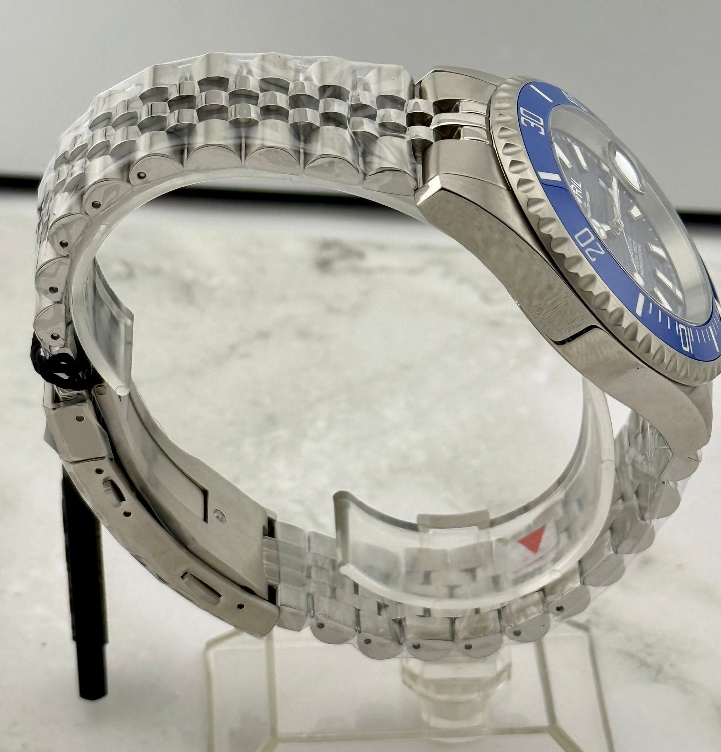 New Limited Full-Set 43mm Gevril Chambers Blue Textured Dial Blue Ceramic Bezel
