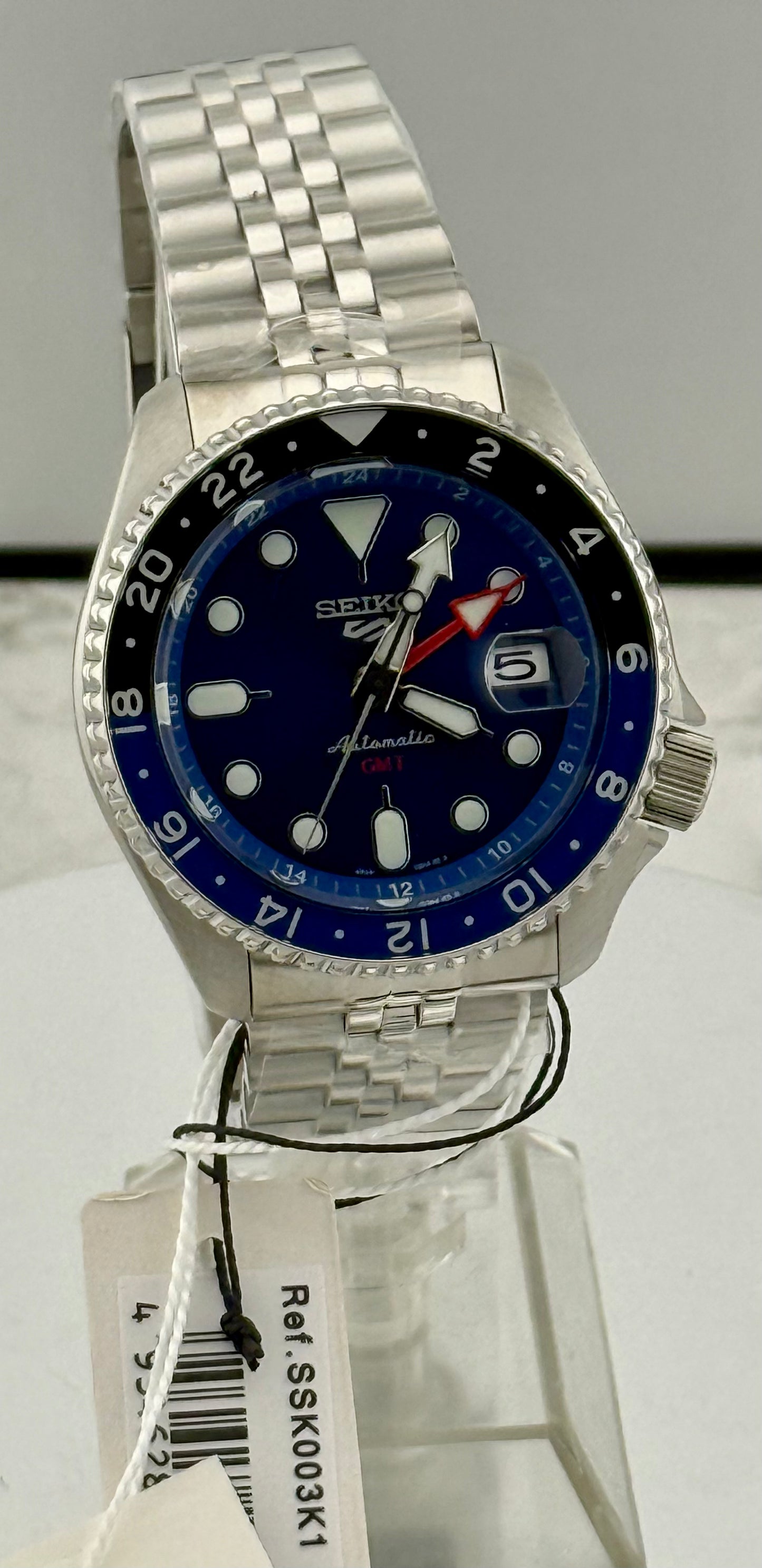 New Full-Set SSK003K1 Seiko 5 Sports GMT 42.5mm  “A.K.A Seiko Batman, Blueberry”