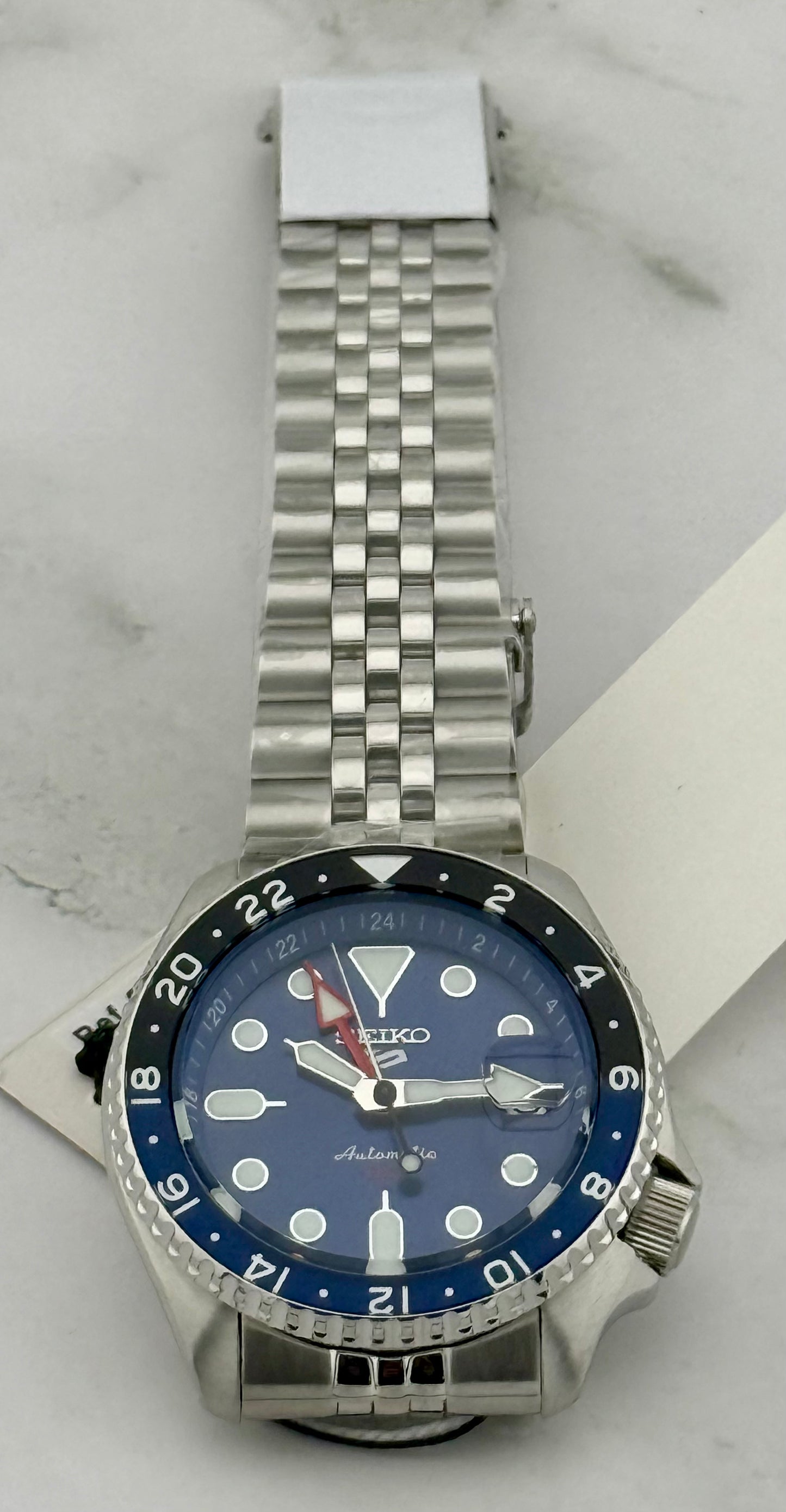 New Full-Set SSK003K1 Seiko 5 Sports GMT 42.5mm  “A.K.A Seiko Batman, Blueberry”