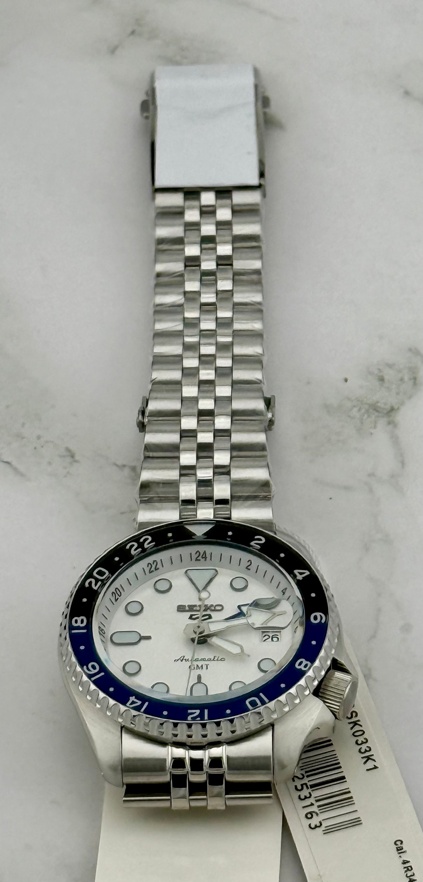 New Full-Set Seiko 5 Sports SSK033K1 42.5mm  “A.K.A White Cloud” Automatic GMT