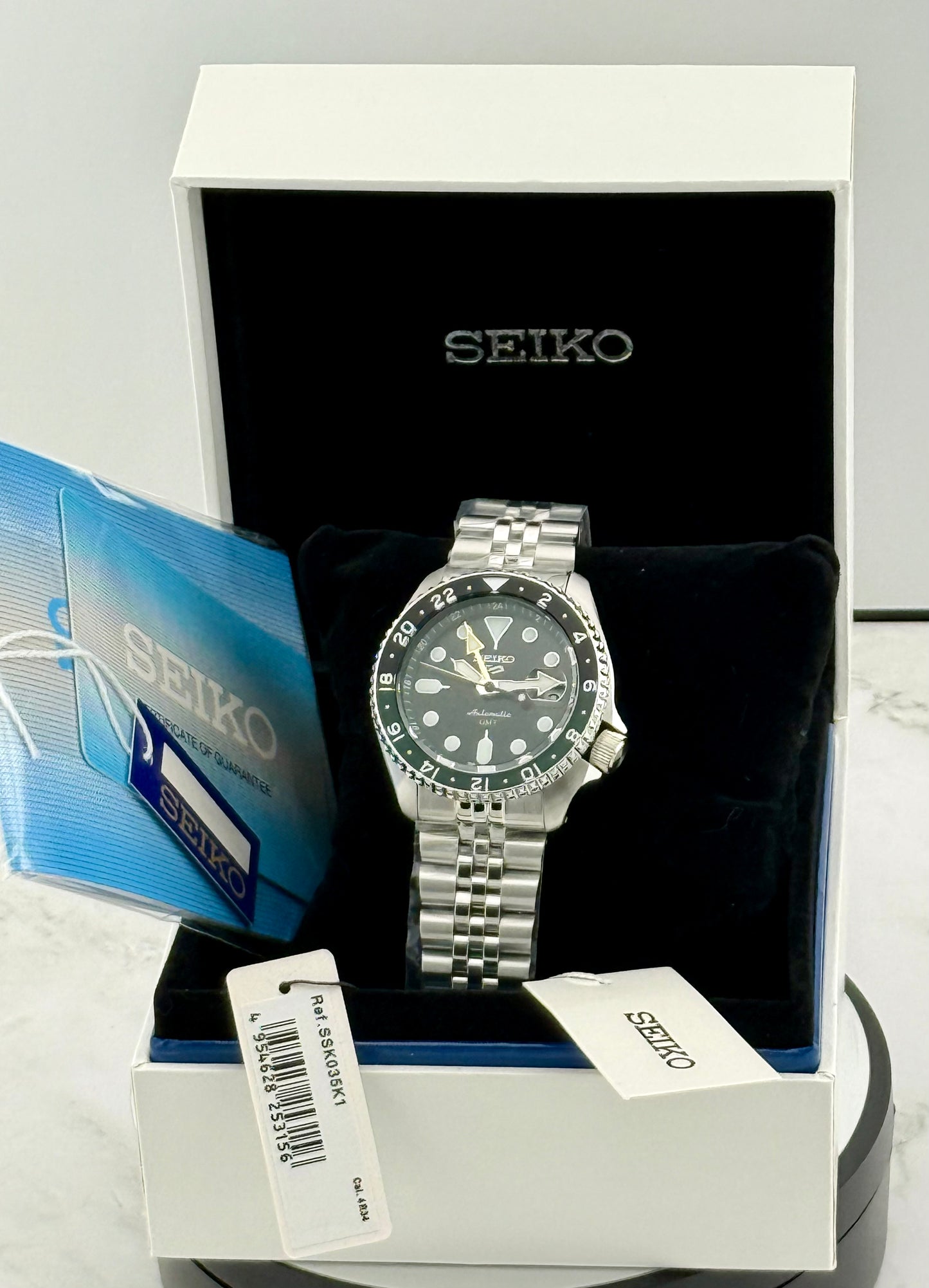 New Full-Set SSK035K1 Seiko 5 Sports GMT 42.5mm  “A.K.A Sprite” Automatic