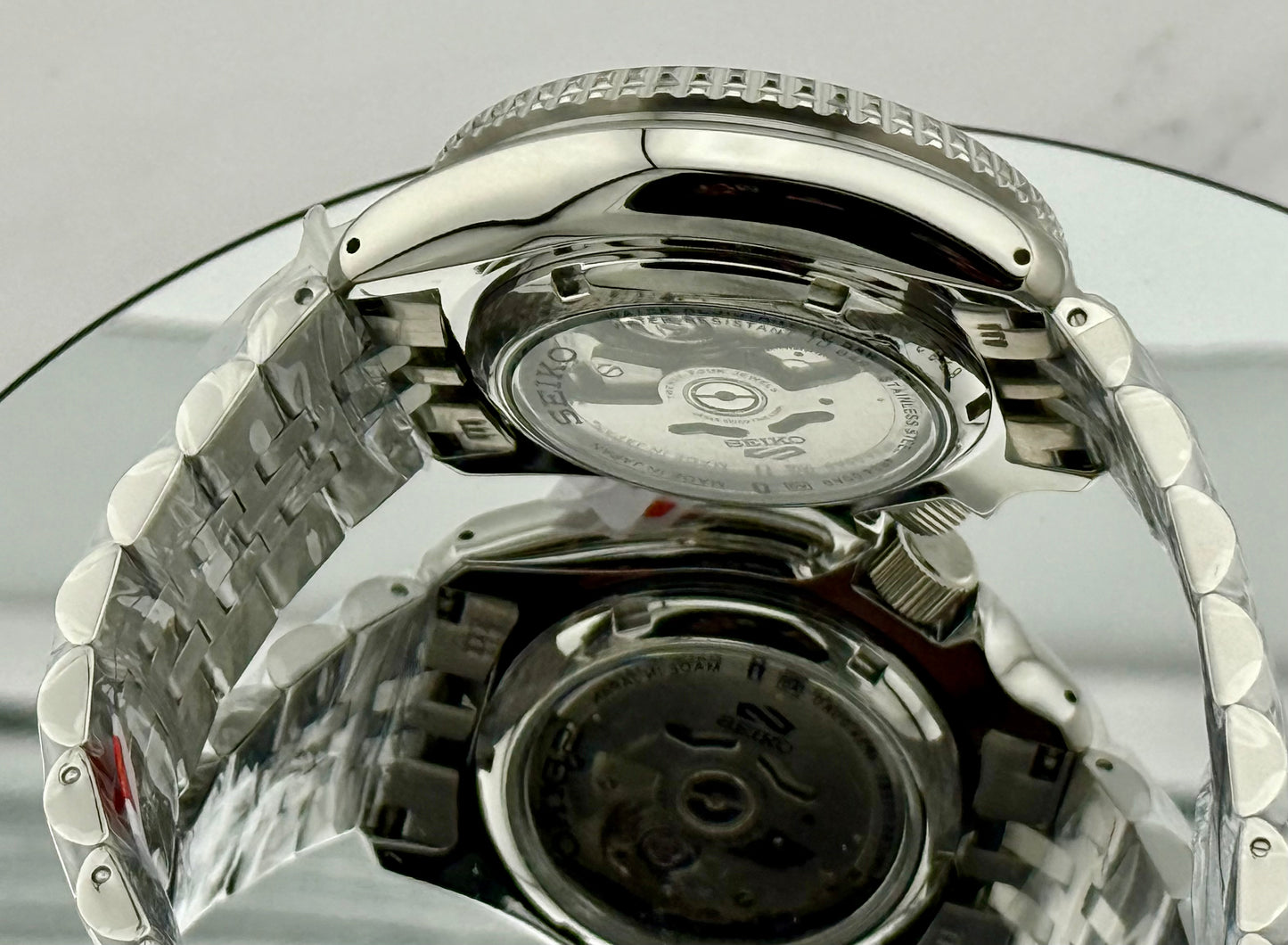 New Full-Set Seiko 5 Sports SKX GMT SSK017 Yellow Dial Bruce Wayne Bezel
