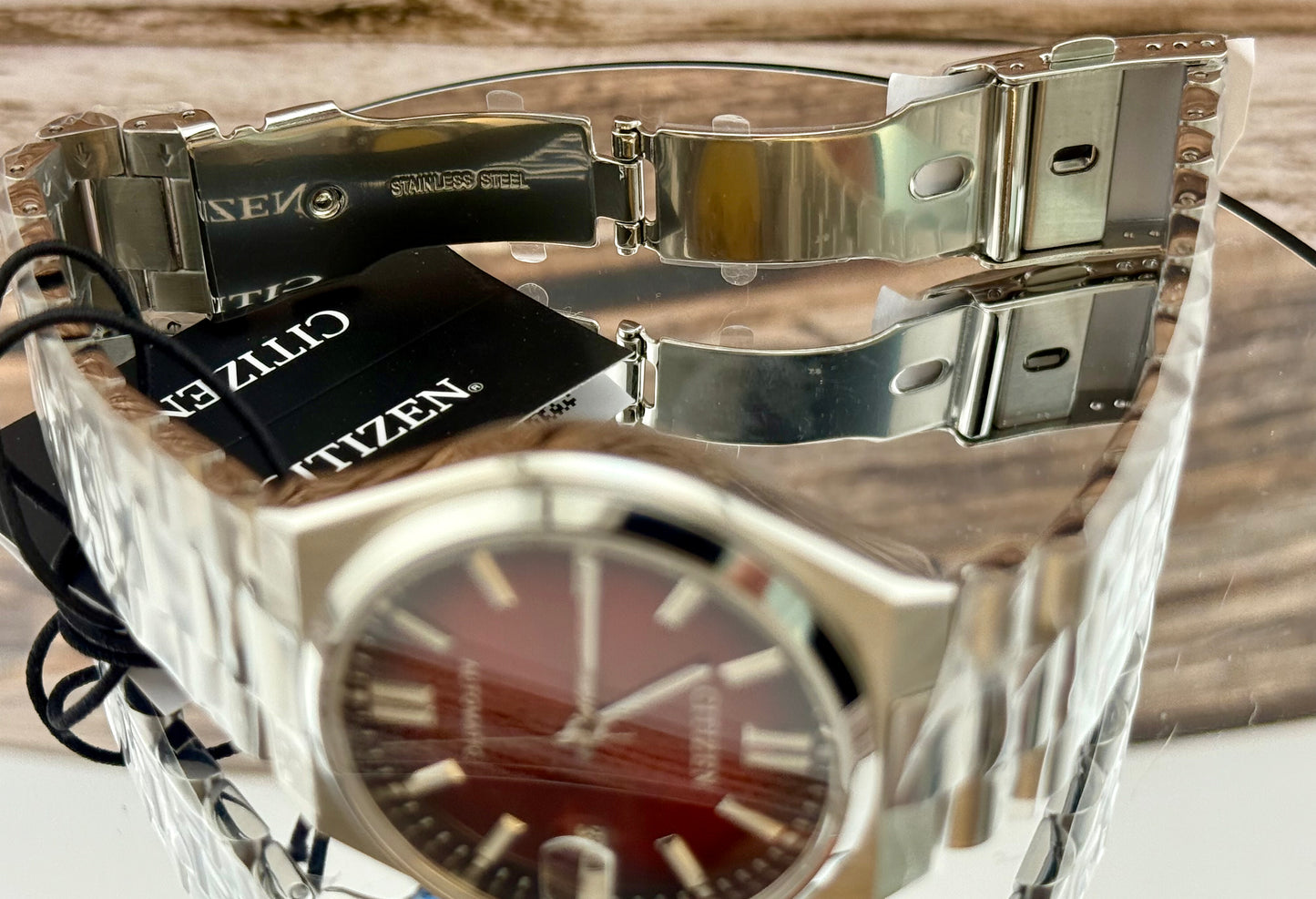 New Full-Set Citizen NJ0150-56W "Burgundy Glow" Tsuyosa Sunburst Dial Auto 40mm