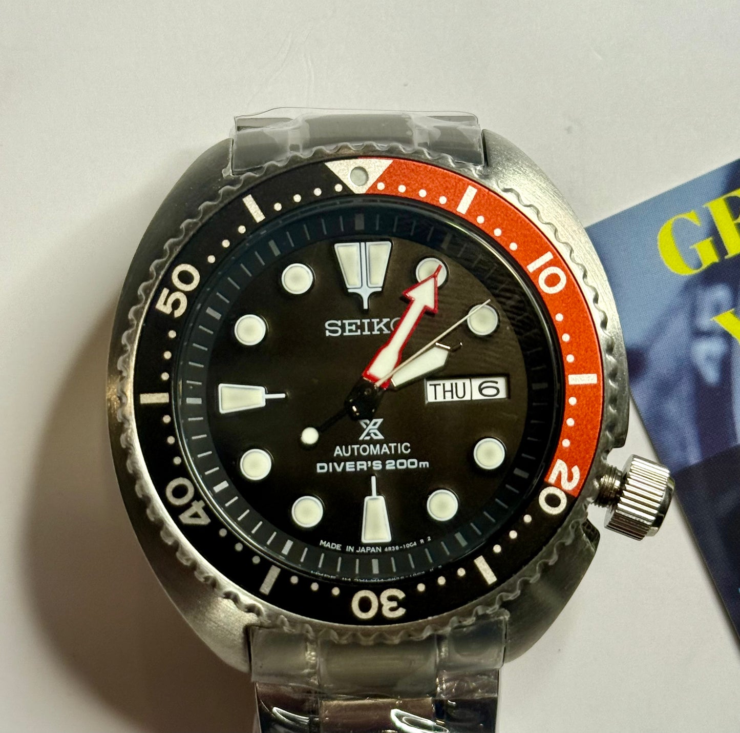 New Full-Set Seiko Prospex SRP789K1 “Turtle Diver” Red Dial Automatic 200m