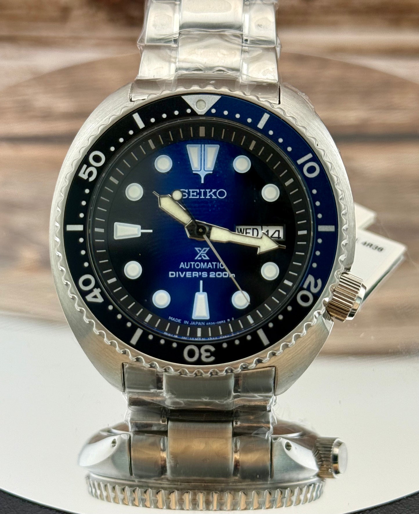 New Full-Set Seiko Prospex SRPC25J1 "Batman Turtle" Diver 200M Auto Blue Dial