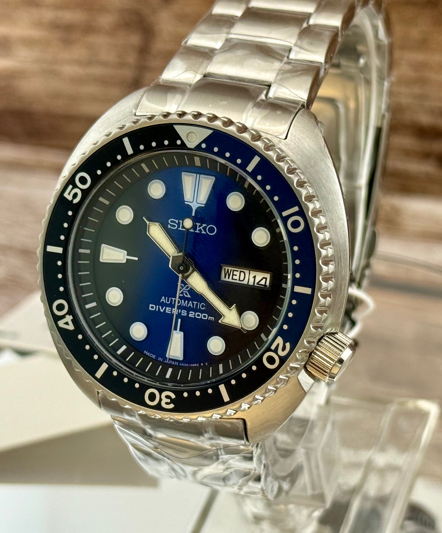 New Full-Set Seiko Prospex SRPC25J1 "Batman Turtle" Diver 200M Auto Blue Dial