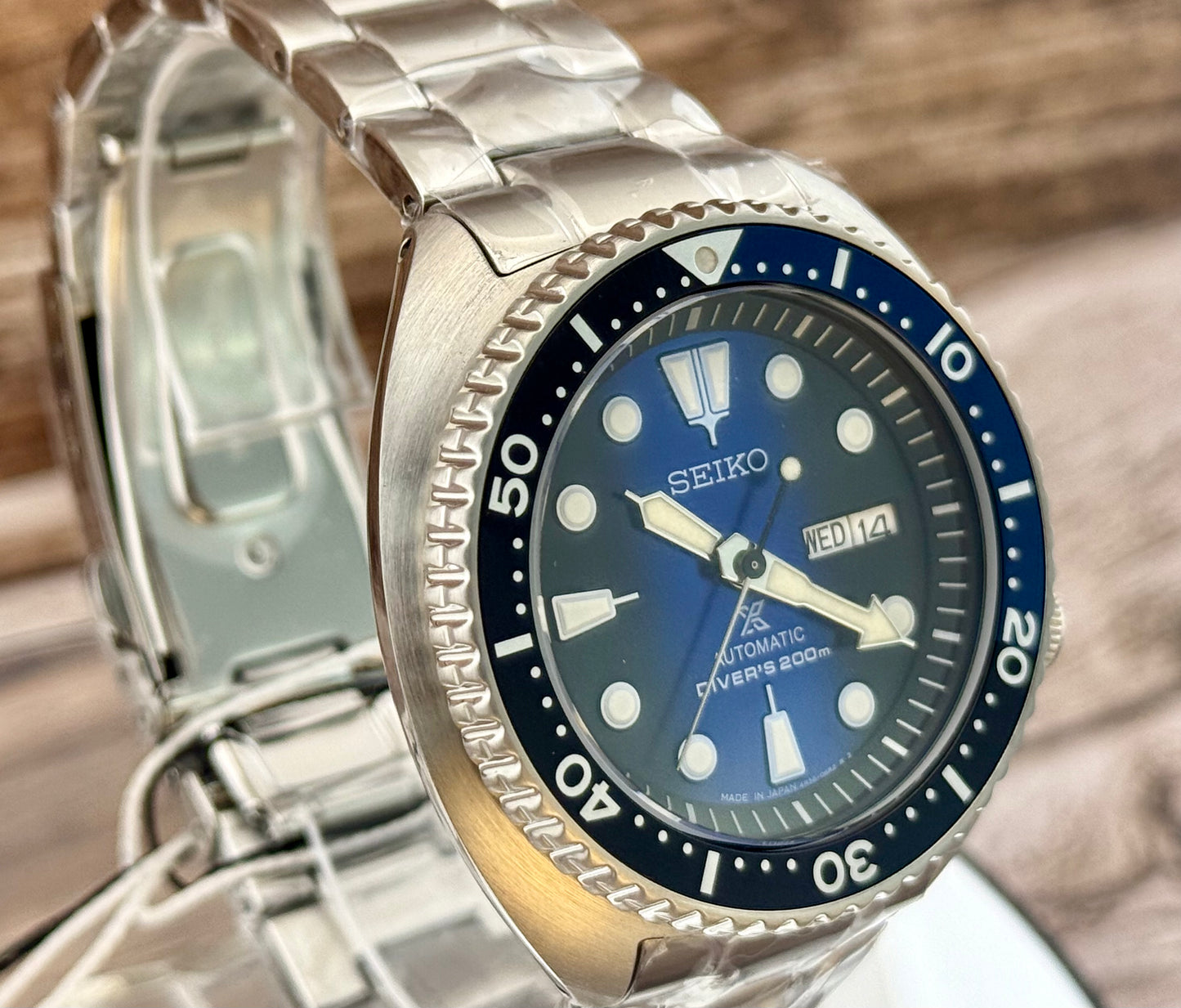 New Full-Set Seiko Prospex SRPC25J1 "Batman Turtle" Diver 200M Auto Blue Dial