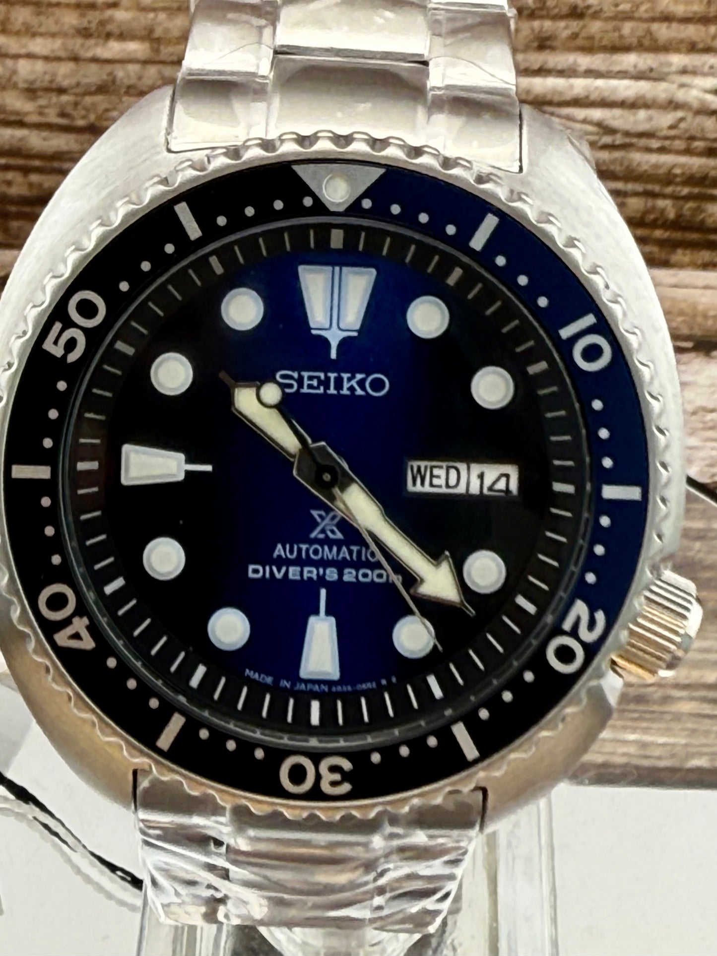New Full-Set Seiko Prospex SRPC25J1 "Batman Turtle" Diver 200M Auto Blue Dial