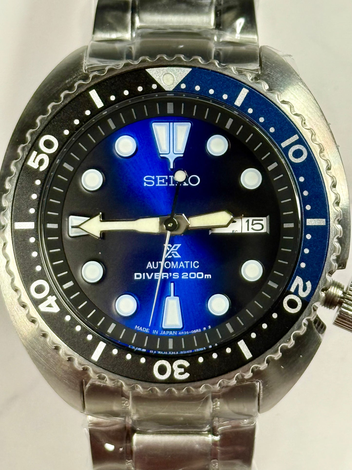 New Full-Set Seiko Prospex SRPC25J1 "Batman Turtle" Diver 200M Auto Blue Dial