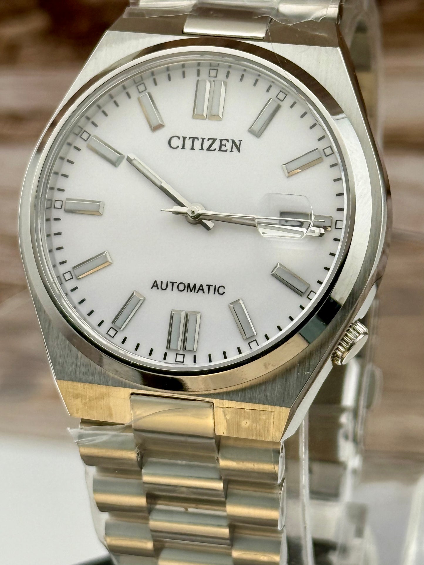 New Full-Set Citizen Tsuyosa A.K.A "Silver Ice" White Dial Automatic 40mm Watch