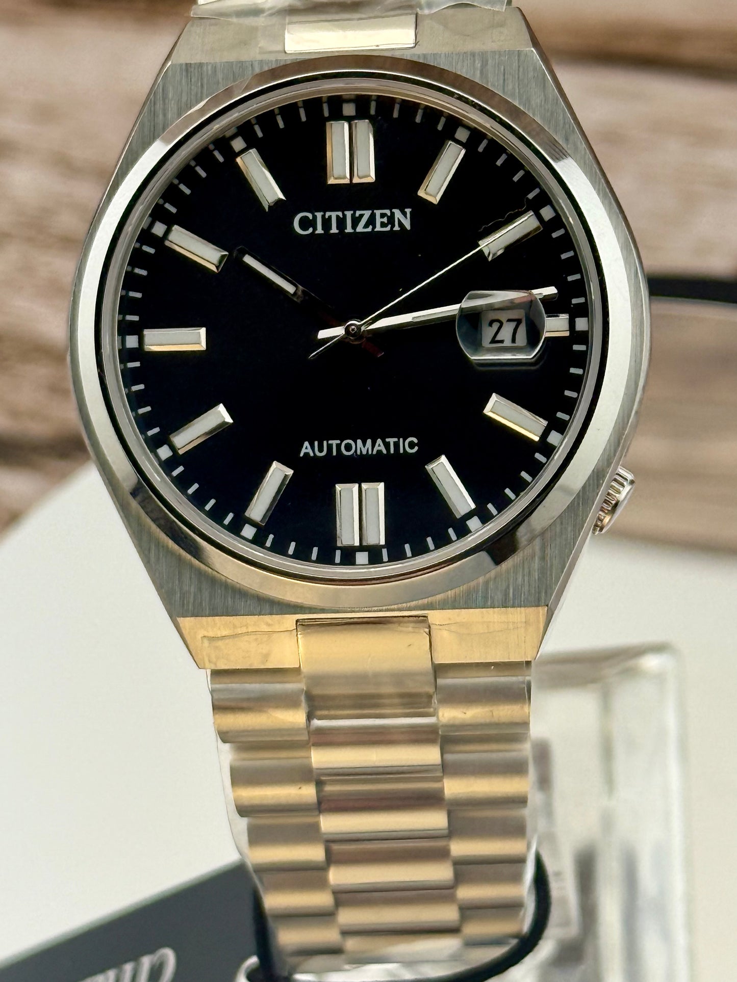 New Full-Set Citizen Tsuyosa A.K.A "Midnight Steel" Black Dial Auto 40mm Watch