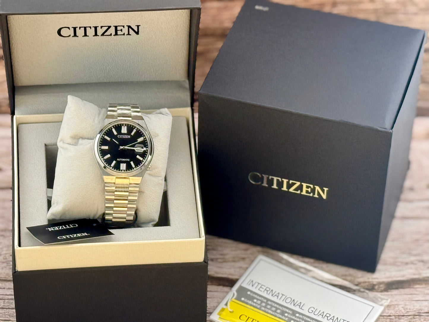 New Full-Set Citizen Tsuyosa A.K.A "Midnight Steel" Black Dial Auto 40mm Watch