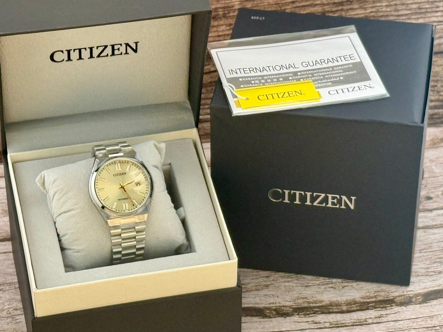 New Full-Set Citizen Tsuyosa A.K.A "Gilded Glow" Champagne Dial Auto Date Watch