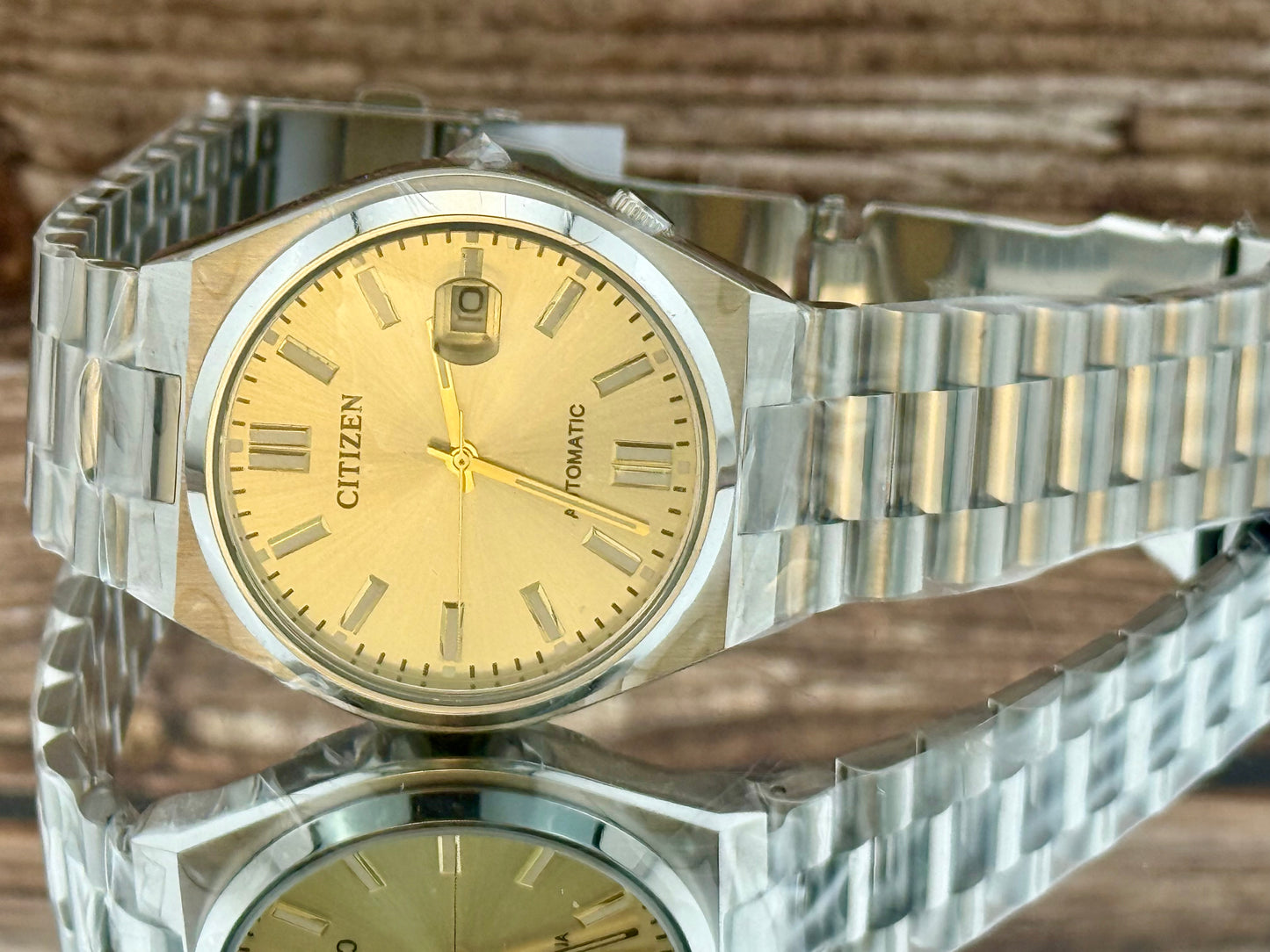 New Full-Set Citizen Tsuyosa A.K.A "Gilded Glow" Champagne Dial Auto Date Watch