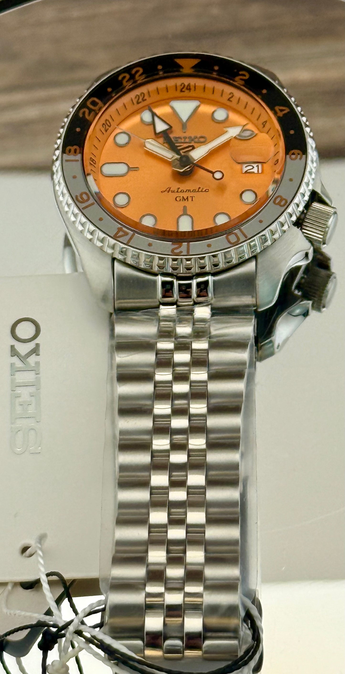 New Full-Set Seiko 5 Sports GMT A.K.A "Mikan Orange" Automatic Watch