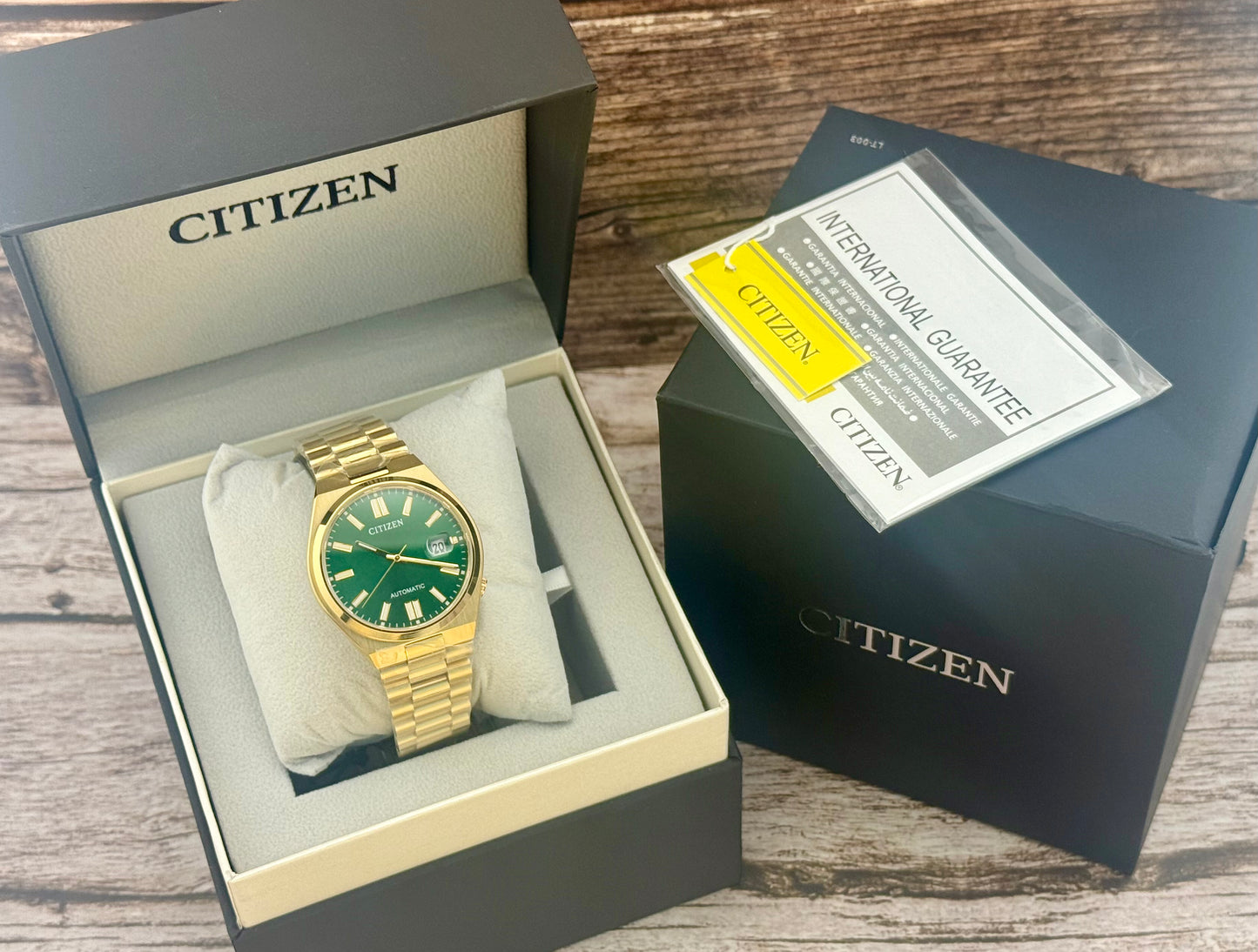 New Full-Set Citizen Tsuyosa A.K.A "Gilded Green" Sunray Dial Automatic 40mm