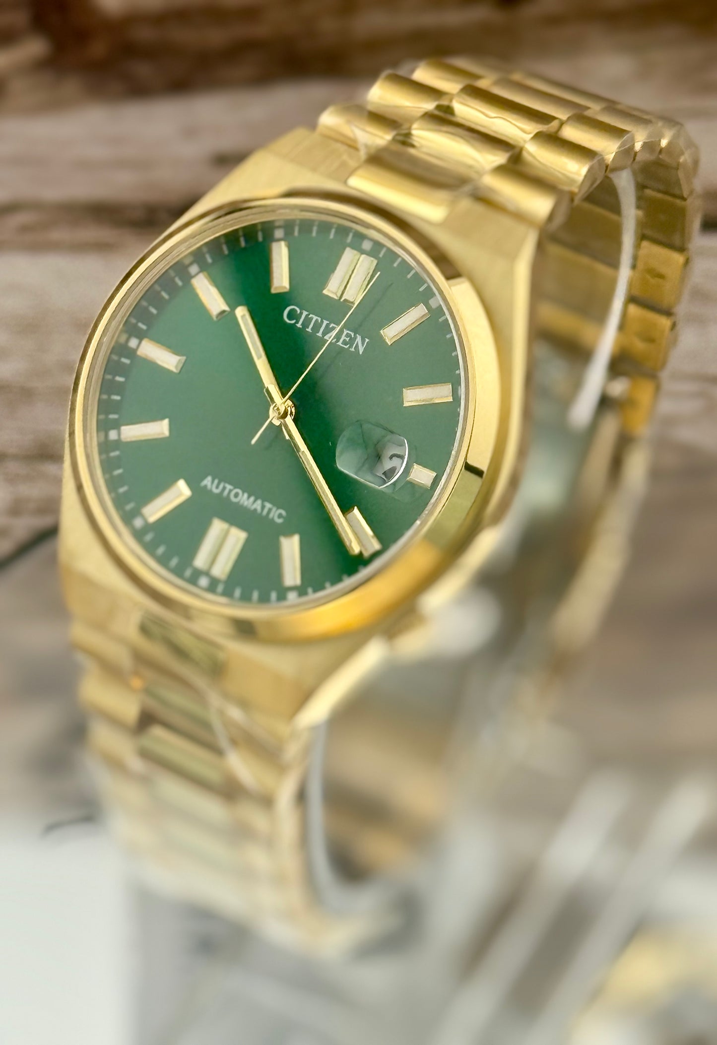 New Full-Set Citizen Tsuyosa A.K.A "Gilded Green" Sunray Dial Automatic 40mm