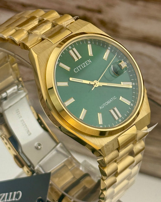 New Full-Set Citizen Tsuyosa A.K.A "Gilded Green" Sunray Dial Automatic 40mm