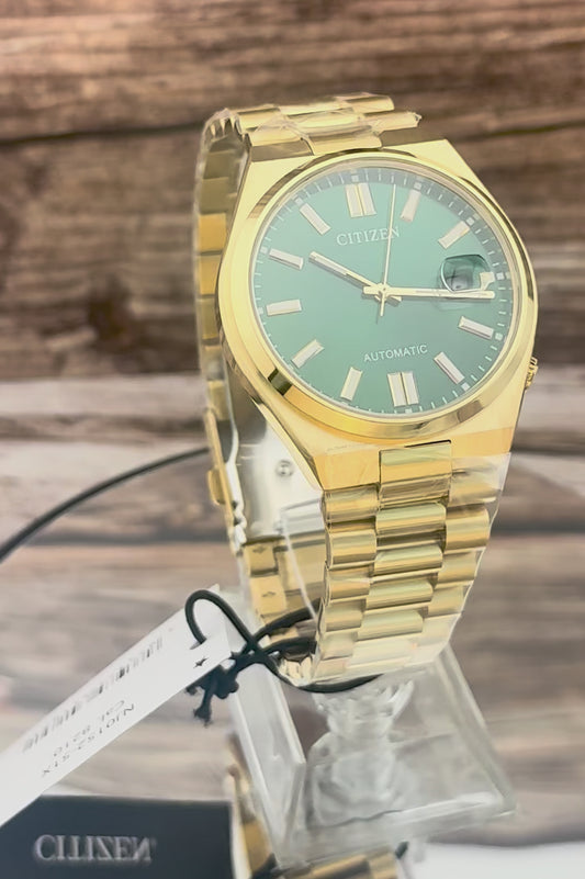 New Full-Set Citizen Tsuyosa A.K.A "Gilded Green" Sunray Dial Automatic 40mm