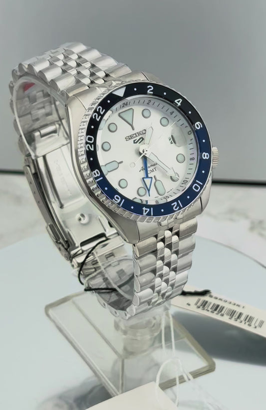 New Full-Set Seiko 5 Sports SSK033K1 42.5mm  “A.K.A White Cloud” Automatic GMT