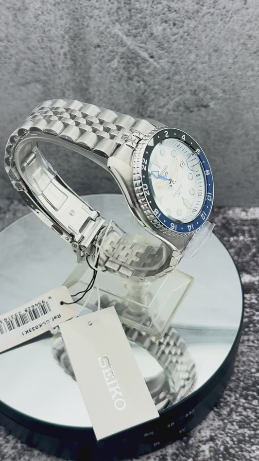 New Full-Set Seiko 5 Sports SSK033K1 42.5mm  “A.K.A White Cloud” Automatic GMT