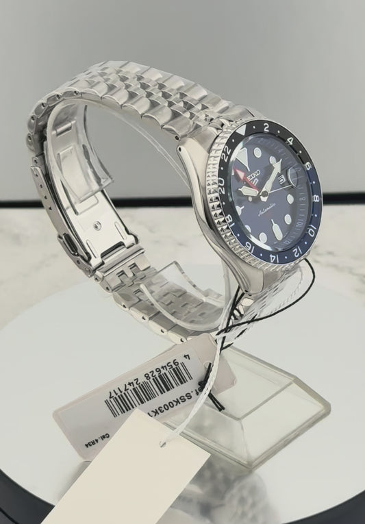 New Full-Set SSK003K1 Seiko 5 Sports GMT 42.5mm  “A.K.A Seiko Batman, Blueberry”